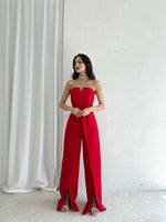 Încărcați imaginea în vizualizatorul Galerie, Salopeta pantaloni desfacuti #red