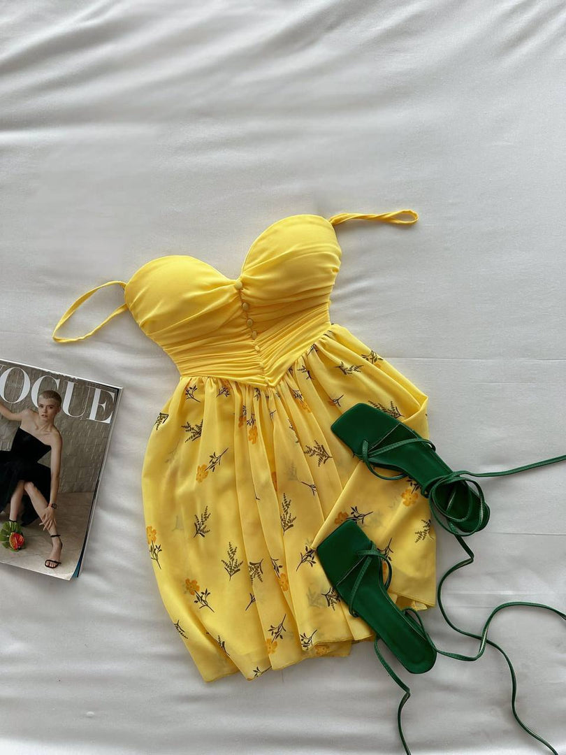 Rochie cu cupe #yellow