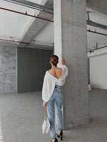 Încărcați imaginea în vizualizatorul Galerie, Bluza Selen #white