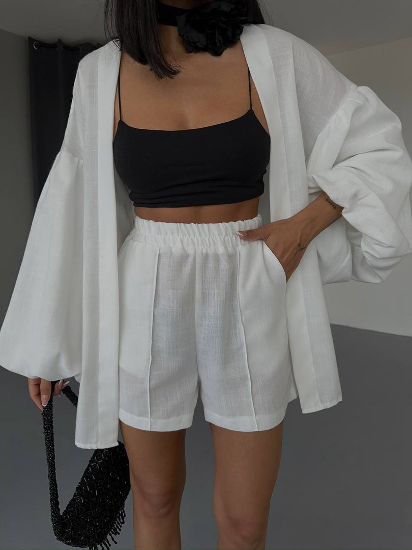 Compleu pantaloni +bluza #white