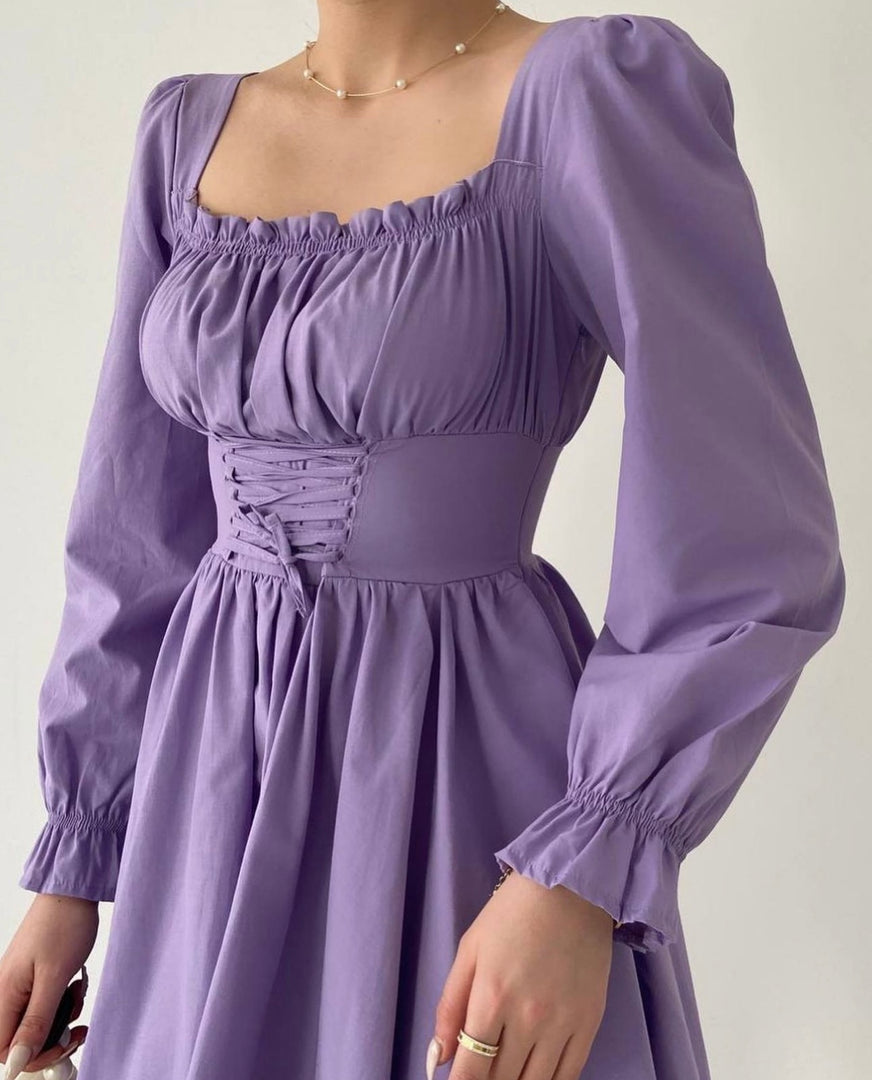 Rochie corset cu siret #lila