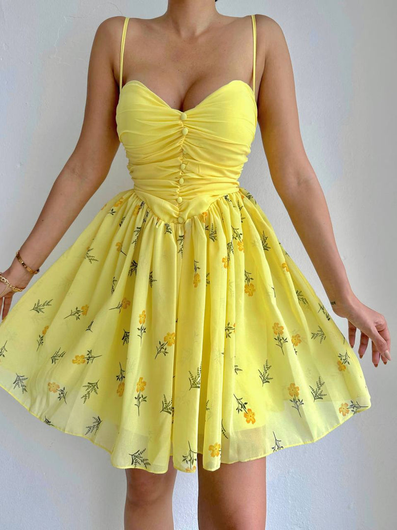 Rochie cu cupe #yellow
