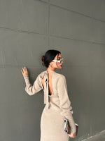 Încărcați imaginea în vizualizatorul Galerie, Rochie tricot Mia #beige
