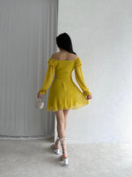 Încărcați imaginea în vizualizatorul Galerie, Rochie corset cu siret #yellow
